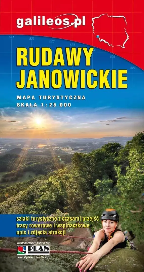 Książka - Rudawy Janowickie. Mapa turystyczna w skali 1:25 000