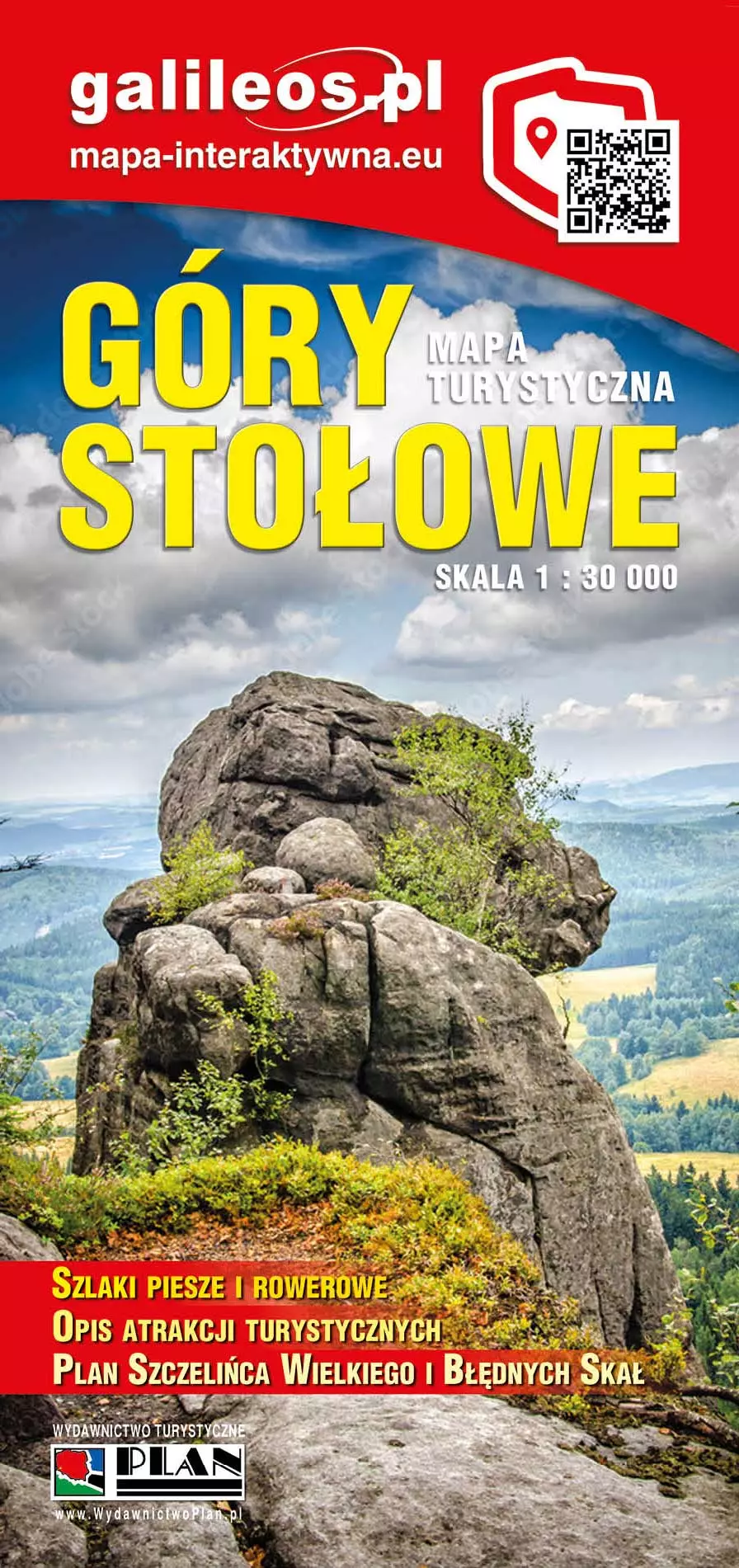 Książka - Mapa turystyczna - Góry Stołowe 1:30 000