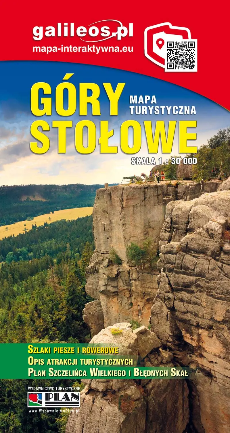 Książka - Mapa turystyczna - Góry Stołowe laminowana