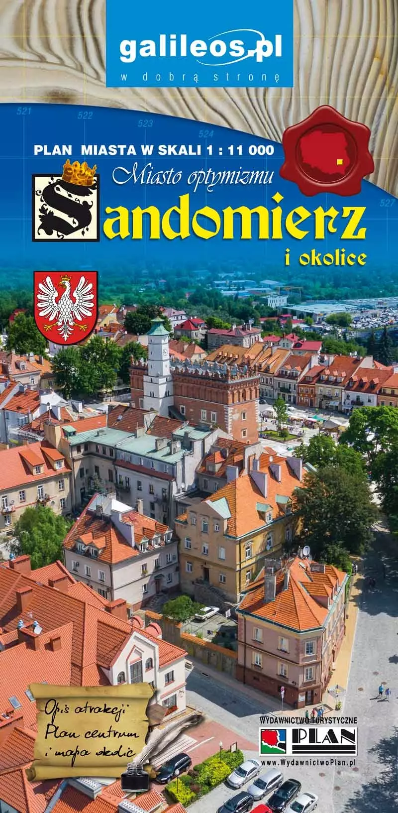 Książka - Plan miasta - Sandomierz i okolice 1:11 000