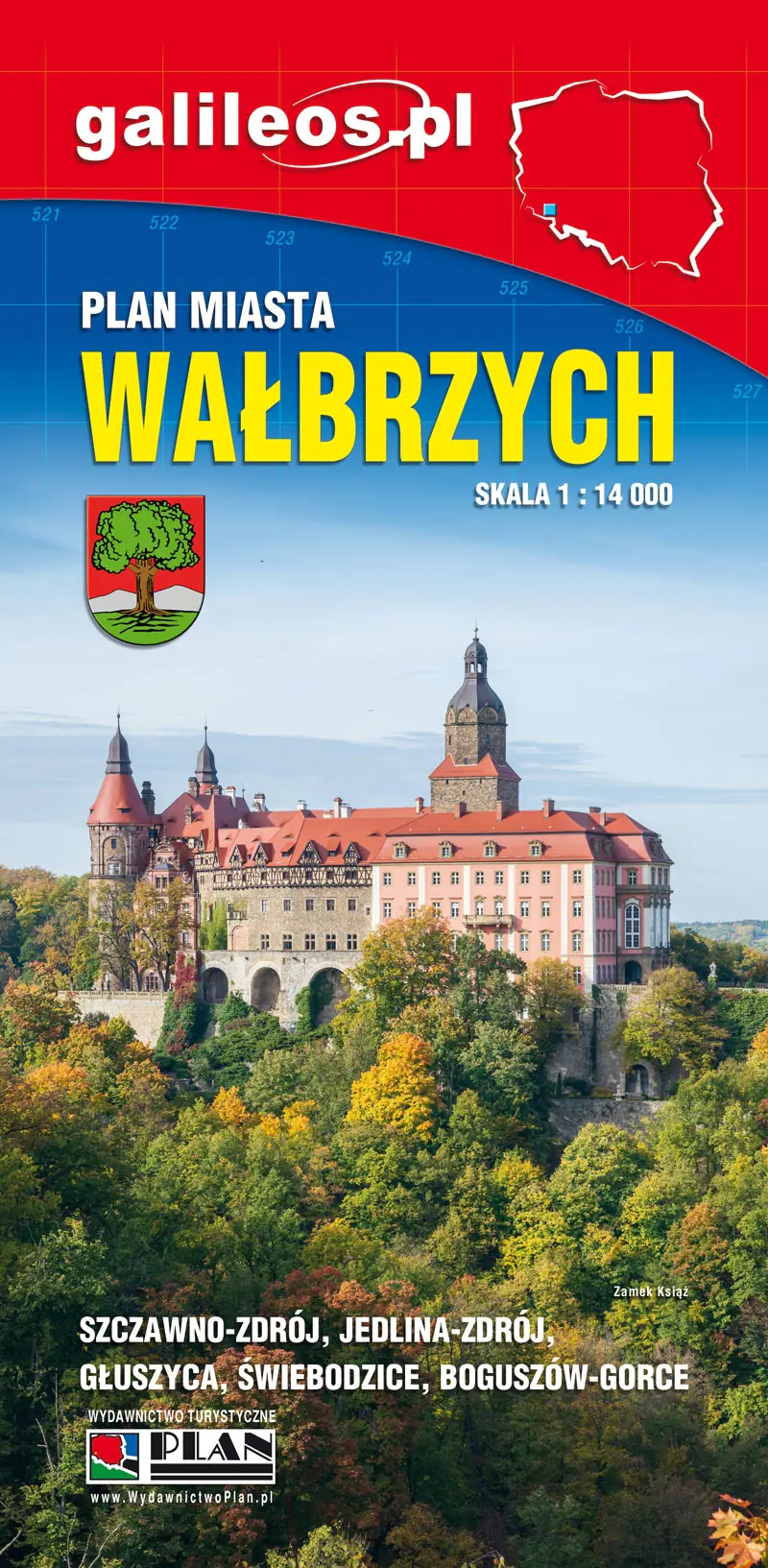 Książka - Plan miasta - Wałbrzych, mapa - Powiat wałbrzyski