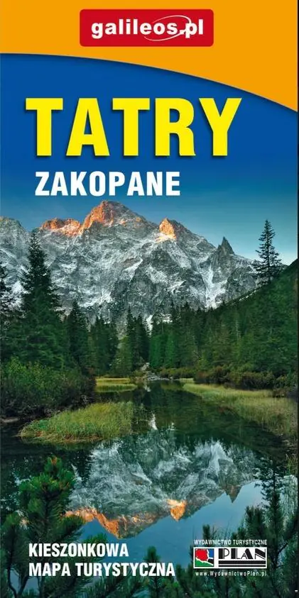 Książka - Mapa kieszonkowa Tatry, Zakopane laminowana