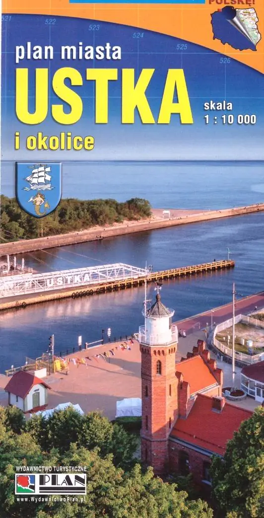 Książka - Mapa i plan miasta - Ustka, Rowy i okolice