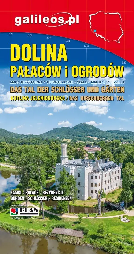 Książka - Dolina Pałaców i Ogrodów mapa turystyczna 1:25 00