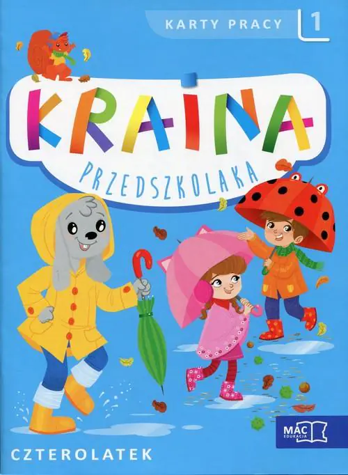 Książka - Kraina przedszkolaka Czterolatek Karty pracy Część 1