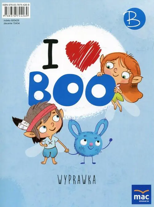 Książka - I love Boo. Język angielski poziom B. Wyprawka MAC