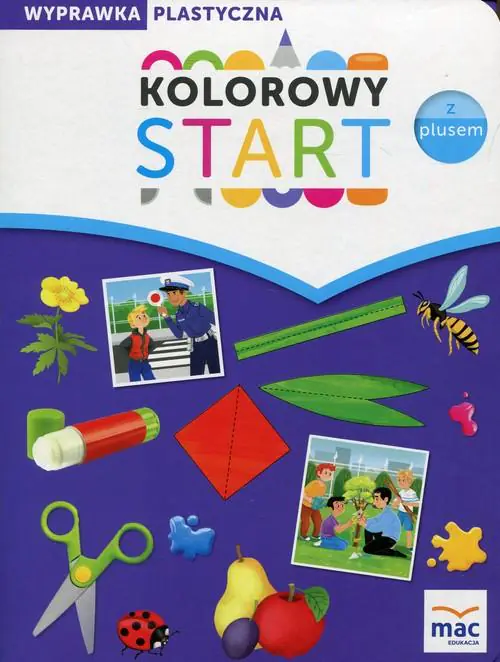 Kolorowy start z plusem Wyprawka plastyczna Teczka