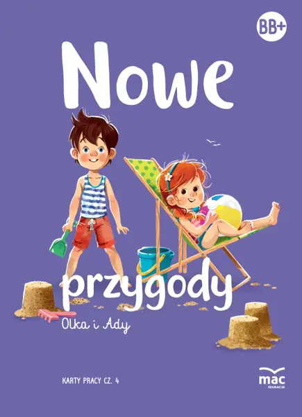 Książka - Nowe przygody Olka i Ady. Poziom B i B+. Karty pracy. Część 4