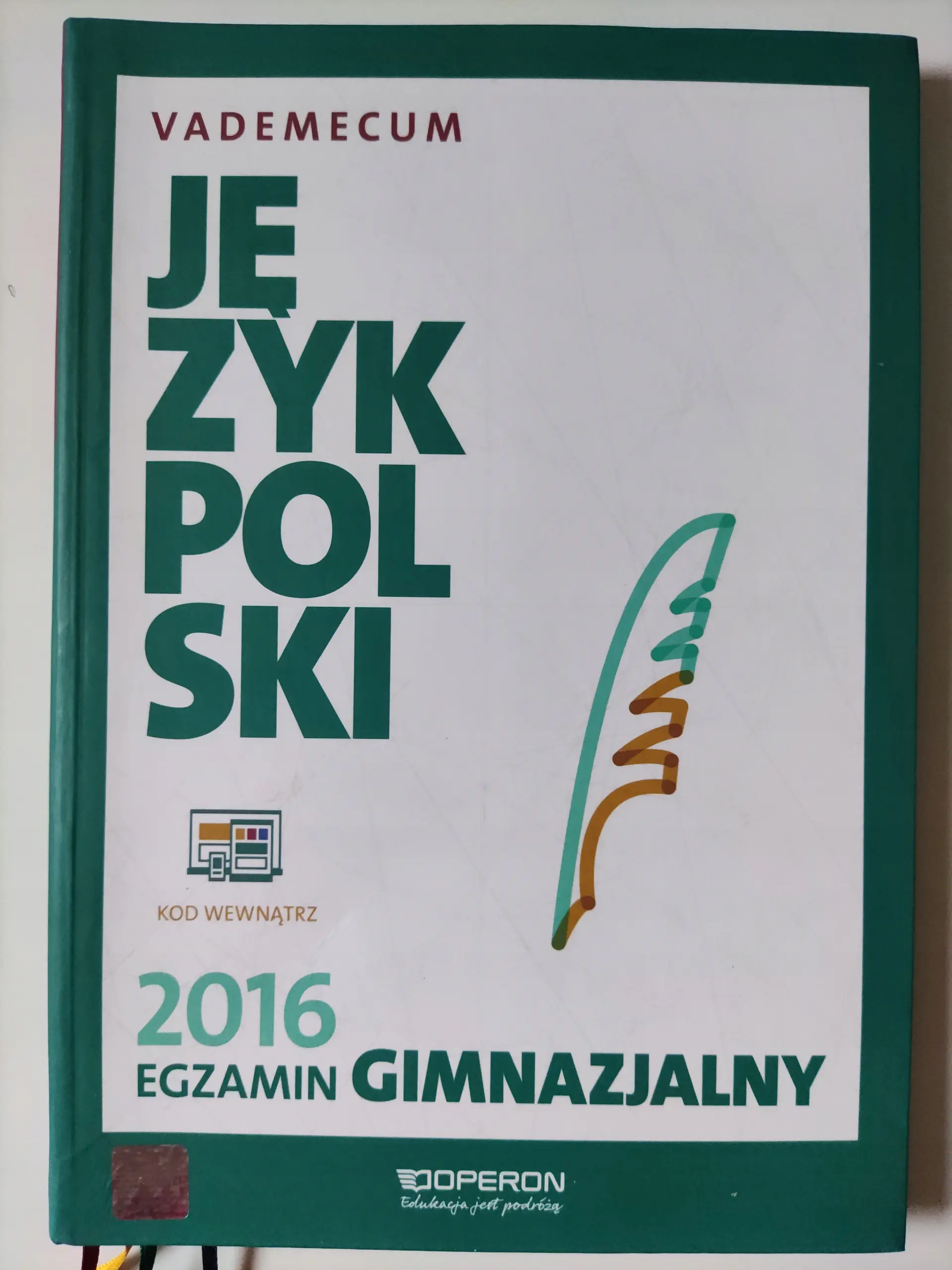 Książka - Vademecum 2016 GIM Język polski OPERON