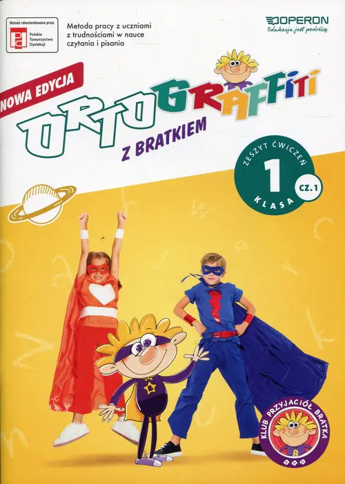 Książka - Ortograffiti z Bratkiem 1. Zeszyt ćwiczeń. Część 1. Szkoła podstawowa