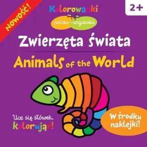 Książka - Zwierzęta świata. Kolorowanki polsko-angielskie