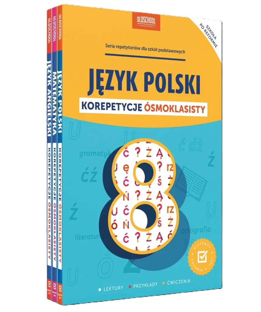 Pakiet: Korepetycje ósmoklasisty. Język polski / Matematyka / Angielski