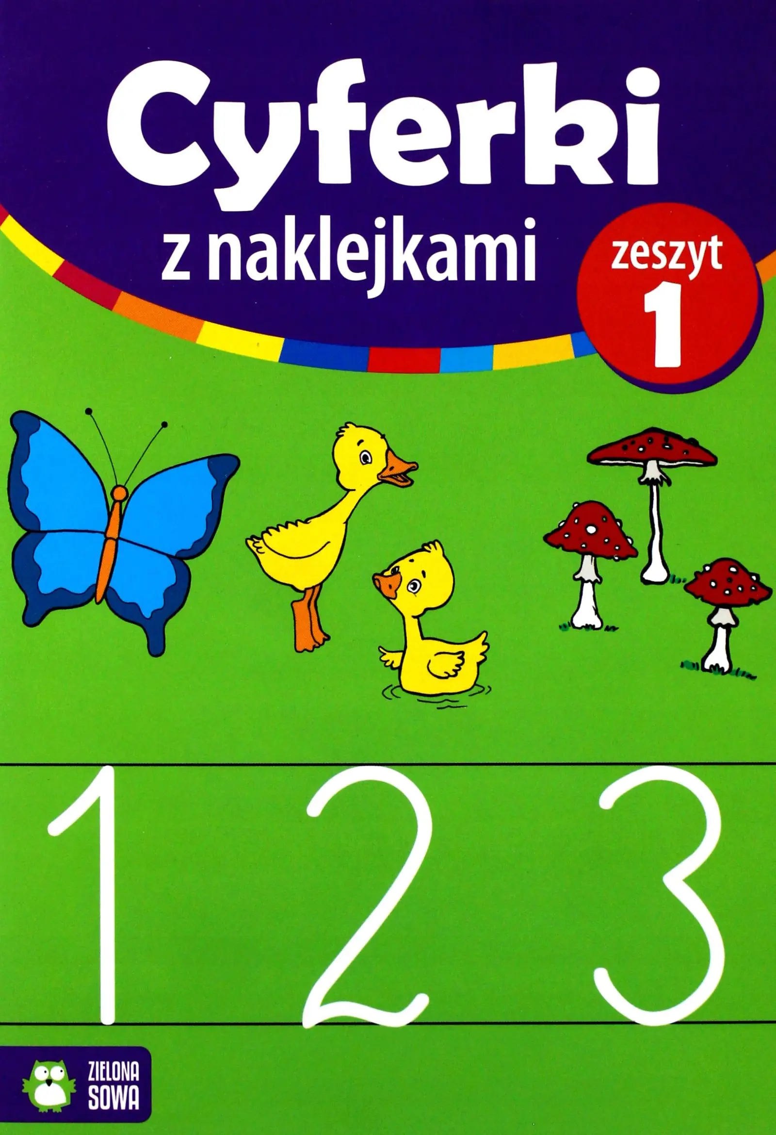Książka - Cyferki z naklejkami. Zeszyt 1
