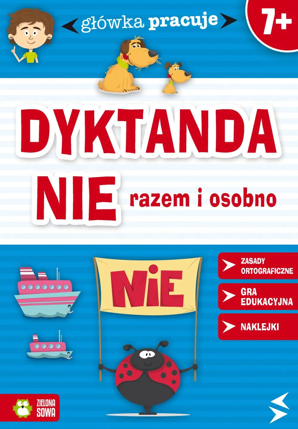 Książka - Dyktanda - NIE razem czy osobno. Główka pracuje