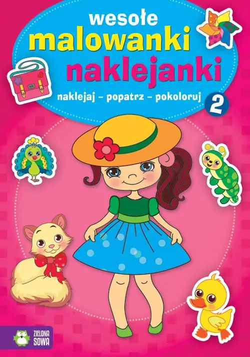 Książka - Wesołe malowanki naklejanki 2