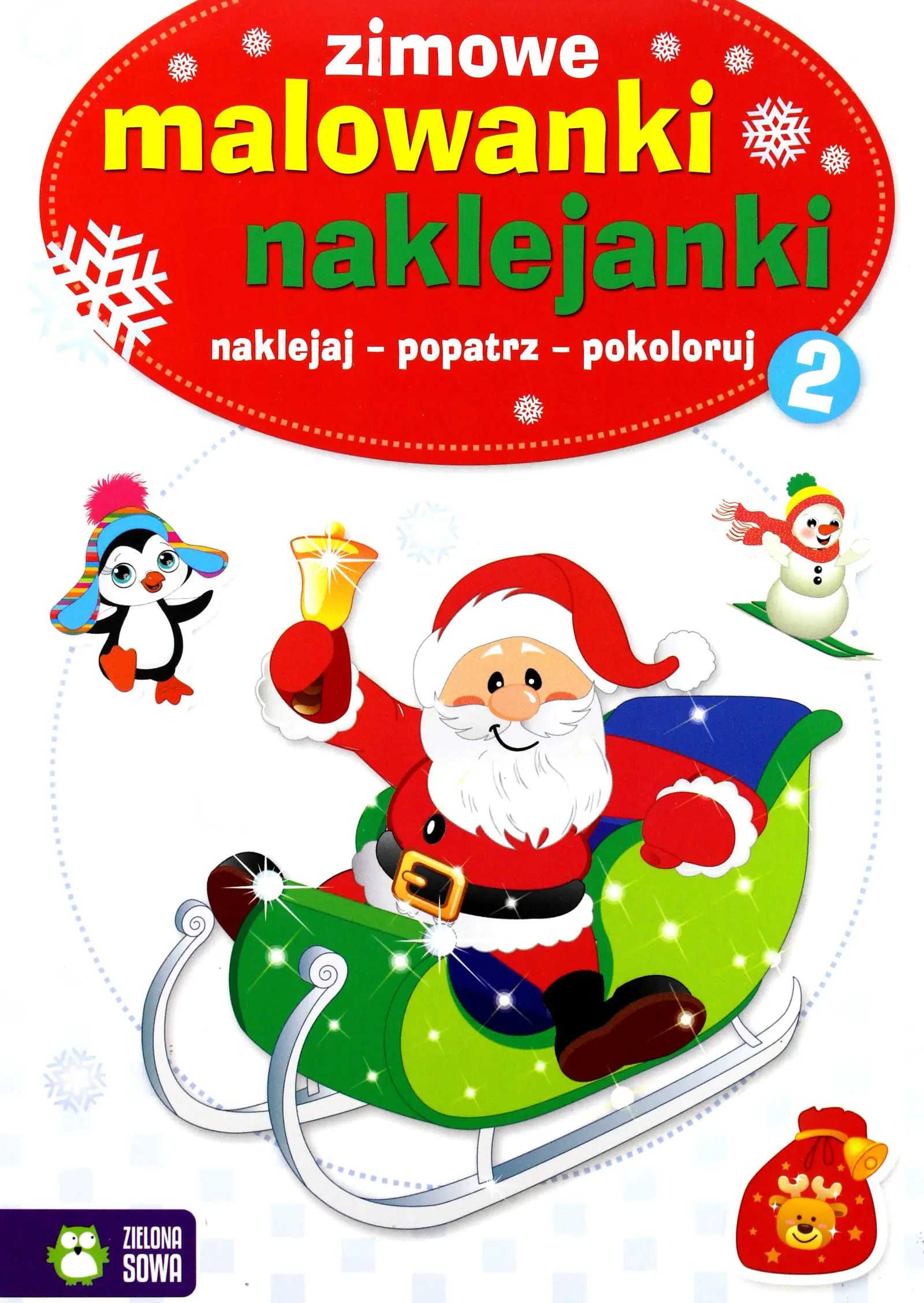 Książka - Zimowe malowanki, naklejanki. Część 2