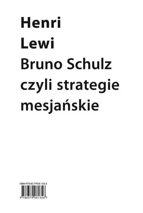 Książka - Bruno Schulz, czyli strategie mesjańskie