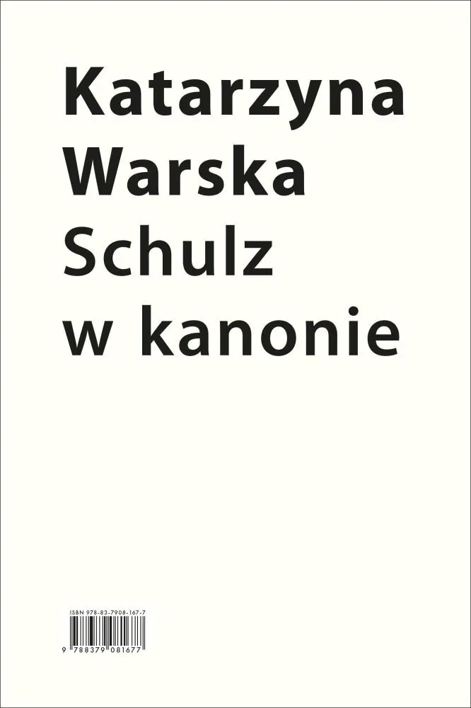 Książka - Schulz w kanonie. Recepcja szkolna w latach 1945-2018
