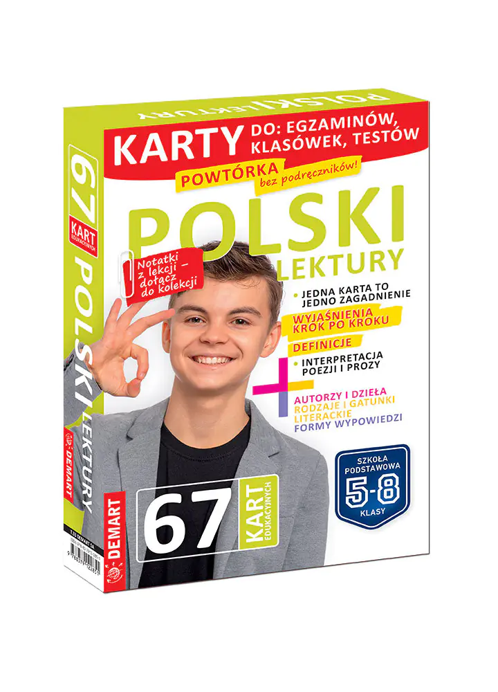 Książka - Karty edukacyjne. Lektury + Polski