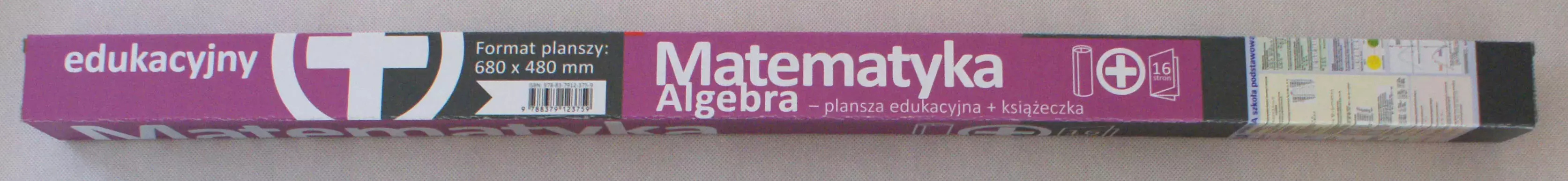 Książka - Plansza edukacyjna - Algebra + broszura