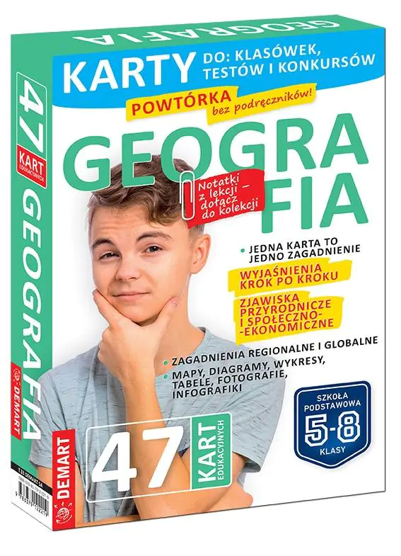 Książka - Geografia 2, gra edukacyjna, Demart