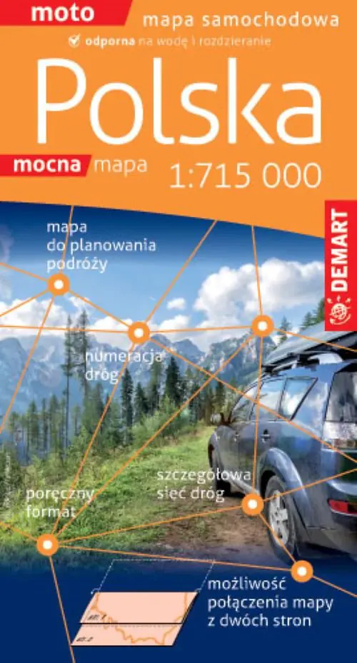 Książka - Polska. Mapa samochodowa 1:715 000