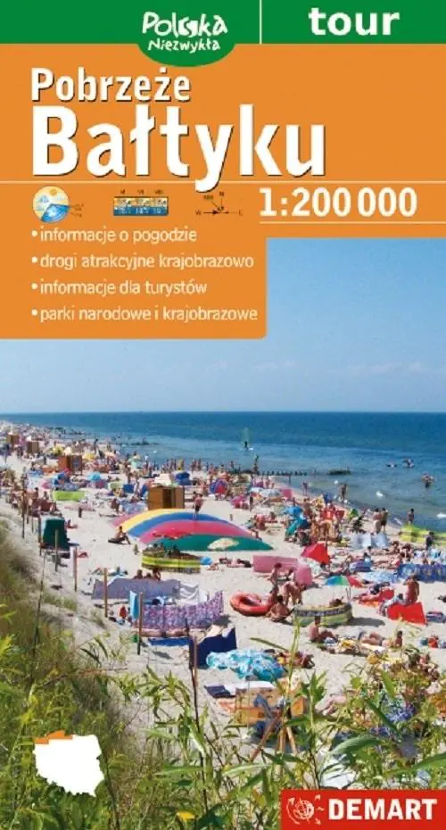 Książka - Pobrzeże Bałtyku. Mapa turystyczna 1:200 000