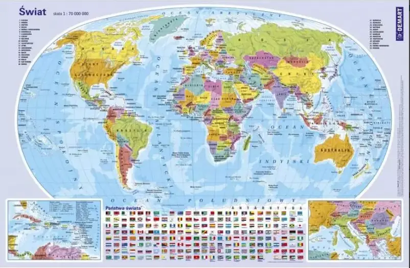 Książka - Podkładka na biurko Mapa Świata