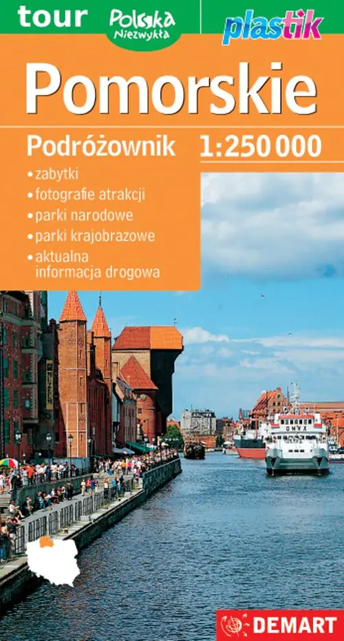 Książka - Pomorskie. Podróżownik. Mapa turystyczna 1:250 000