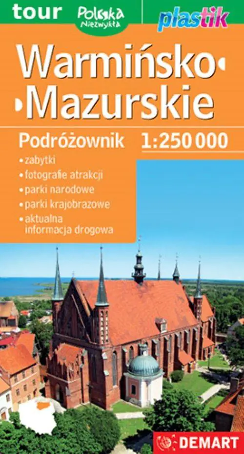 Książka - Warmińsko-mazurskie. Podrózownik. Mapa turystyczna 1:250 000