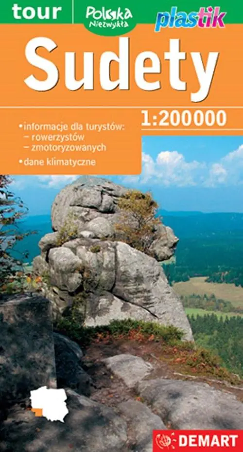 Książka - Sudety - mapa turystyczna 1:200tys. Demart