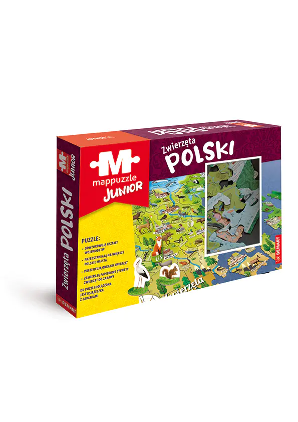 Książka - Mappuzzle Junior Zwierzęta Polski