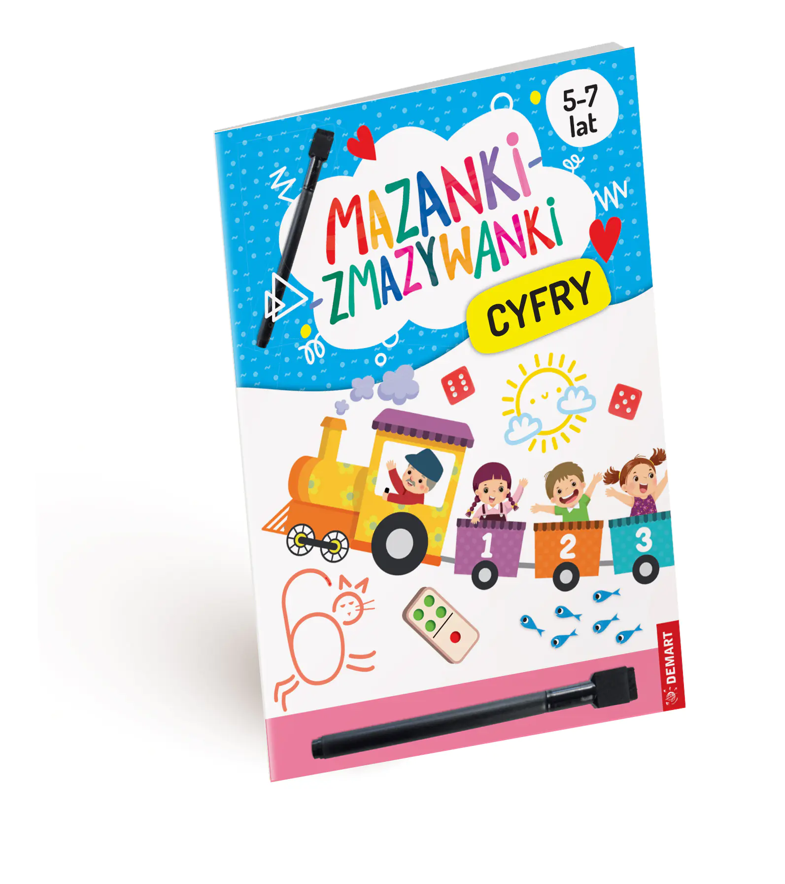 Książka - Cyfry. Mazanki-zmazywanki