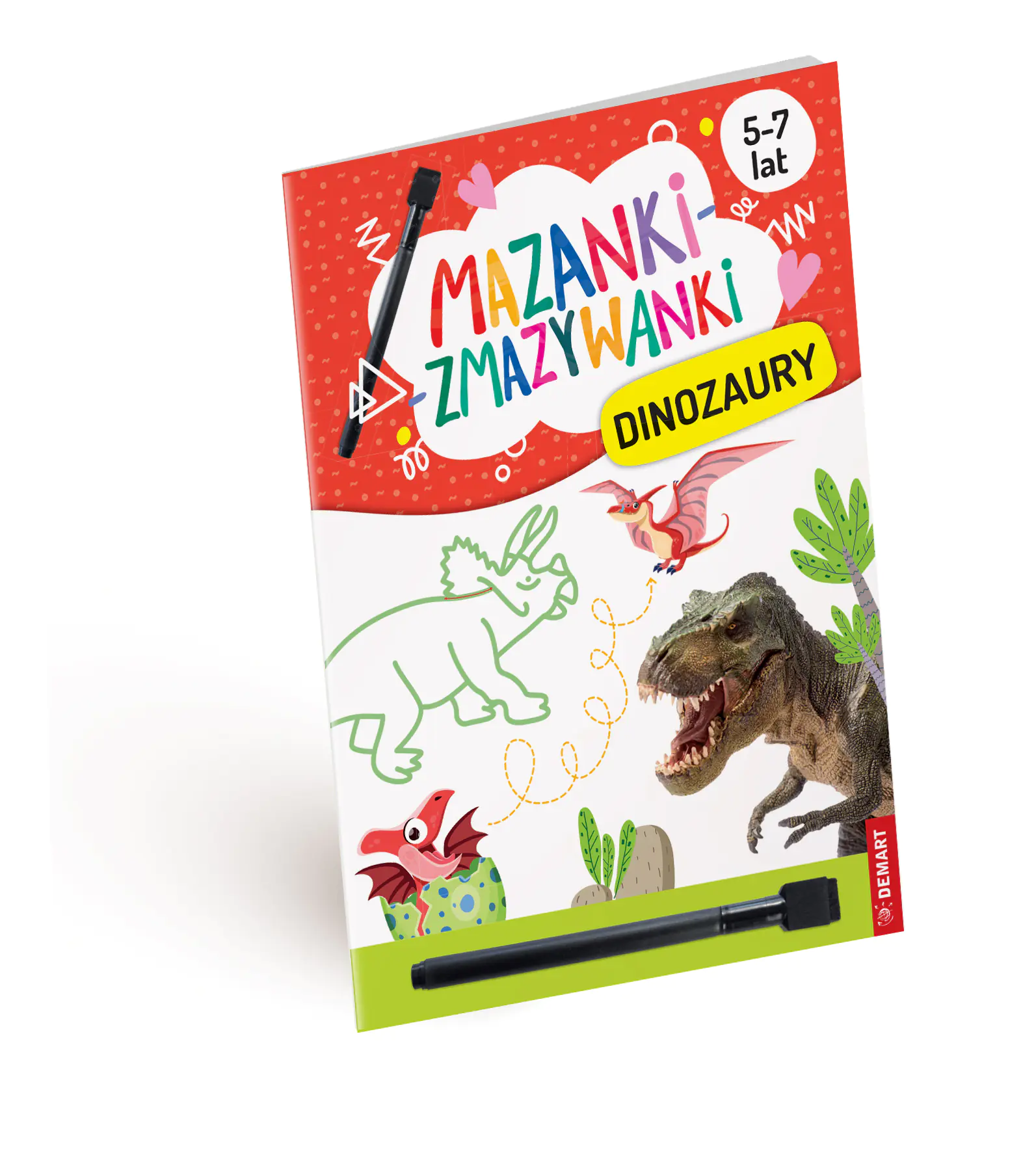 Książka - Dinozaury. Mazanki-zmazywanki
