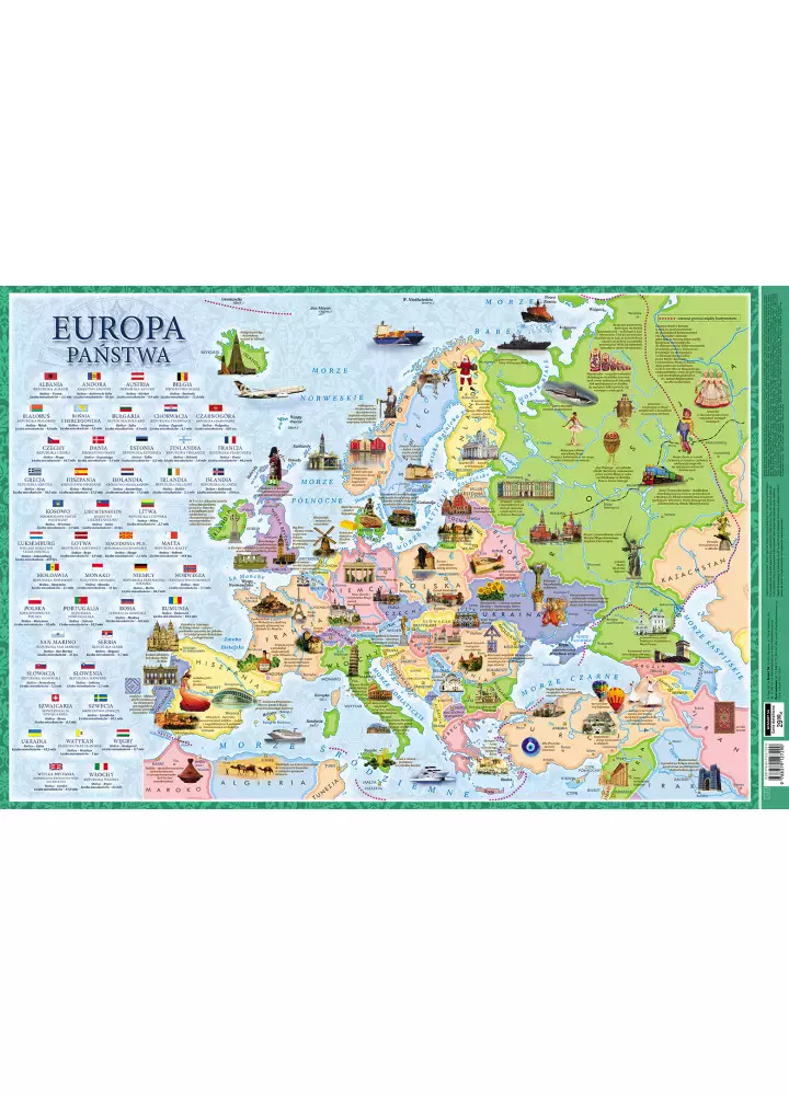 Książka - Mappuzzle Junior - Europa mapa polityczna - plakat