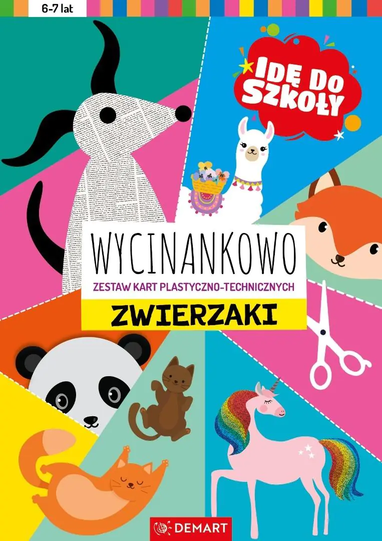 Książka - Idę do szkoły. Wycinankowo. Zwierzaki
