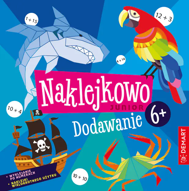 Książka - Naklejkowo Junior 6+ Dodawanie