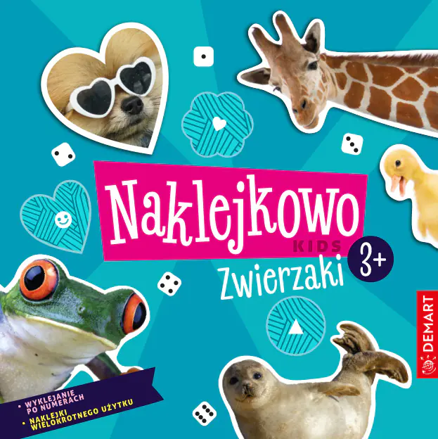 Książka - Naklejkowo Kids 3+ Zwierzaki