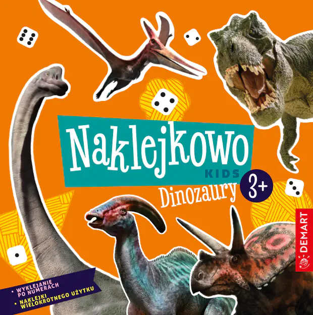 Książka - Naklejkowo Kids 3+ Dinozaury