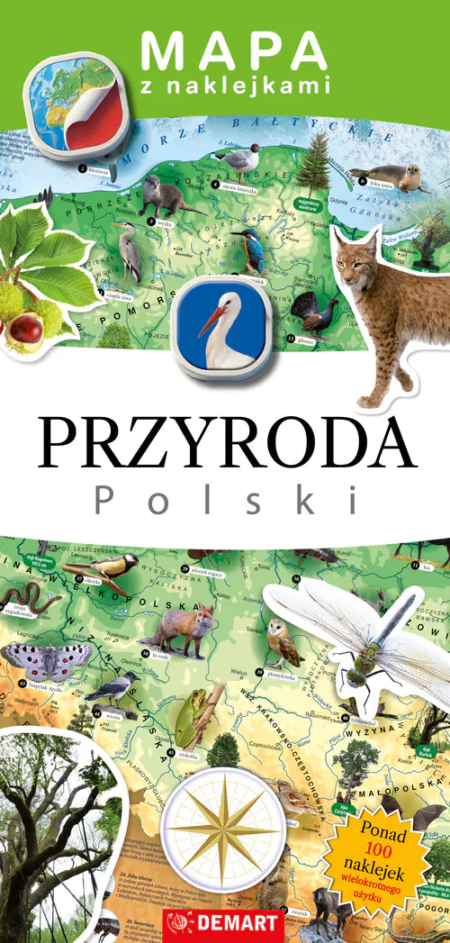 Książka - Mapy z naklejkami. Przyroda Polski