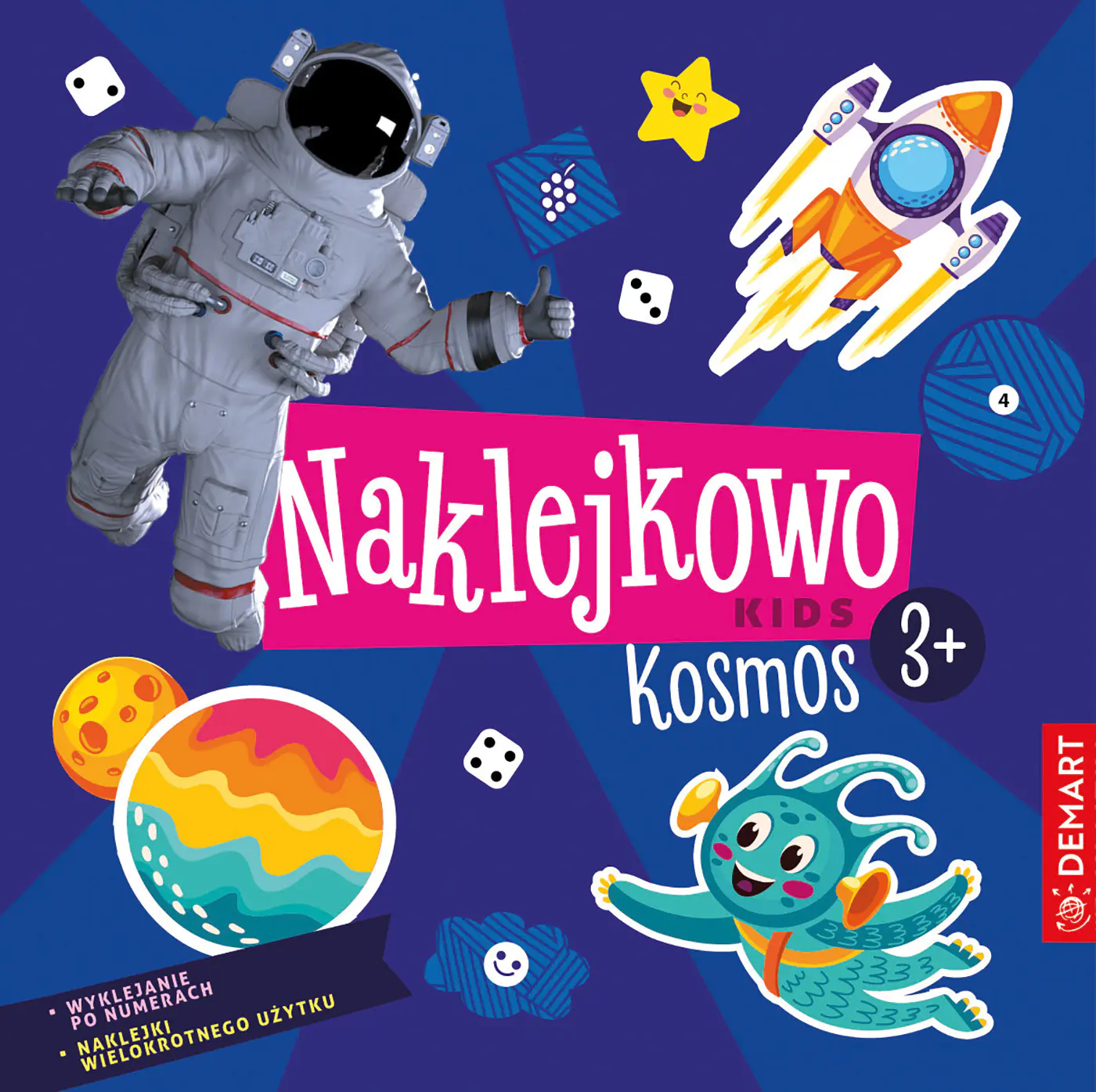 Książka - Naklejkowo Kids 3+. Kosmos
