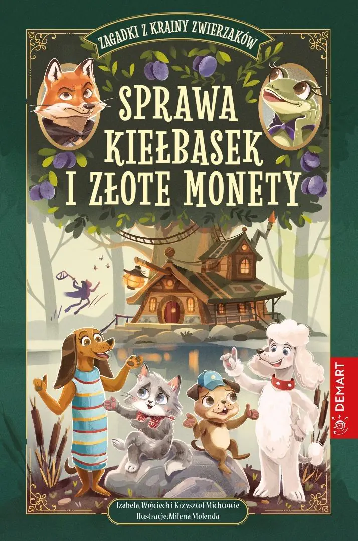 Książka - Zagadki z Krainy Zwierzaków. Sprawa kiełbasek i złote monety. Seria detektywistyczna