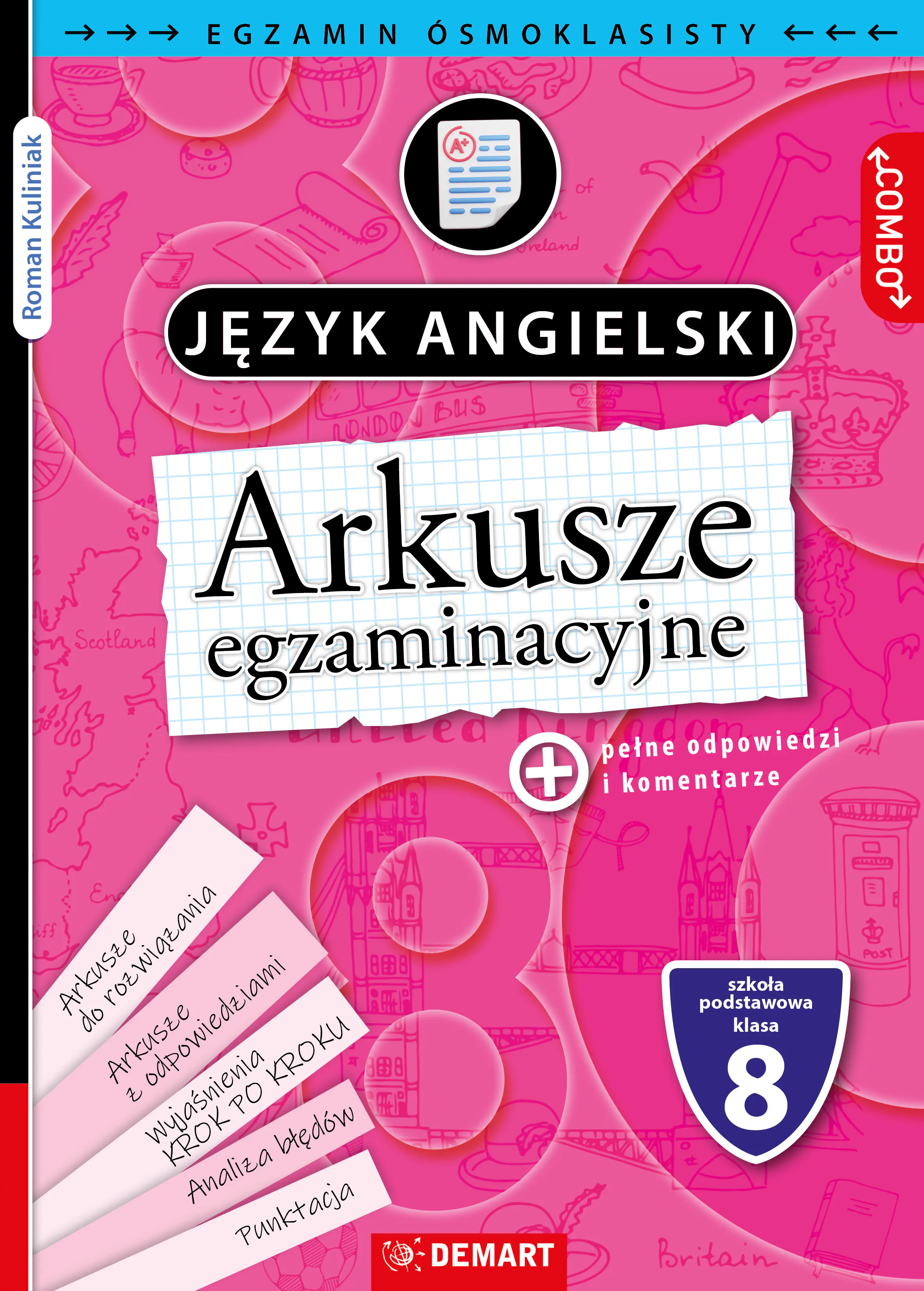 Książka - KSIAZECZKA EDUK A4 TESTY OSMOKLASISTY J.ANGIELSK