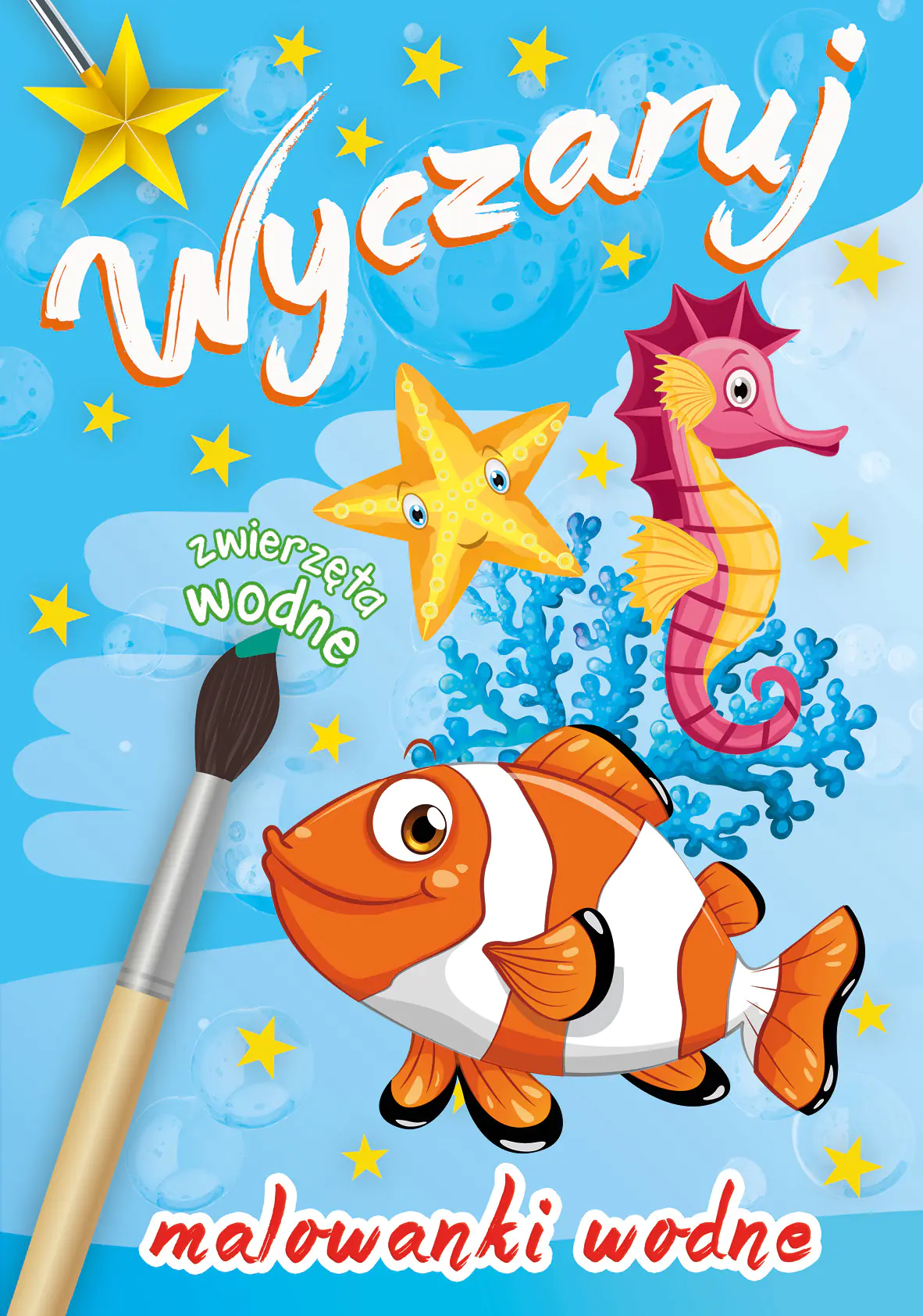 Książka - Skrzat, Malowanka wodna A4, wyczaruj zwierzęta wodne, 156672