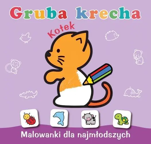 Książka - Skrzat, Malowanka 20x19 cm, gruba krecha, Kotek, naklejki, 157426