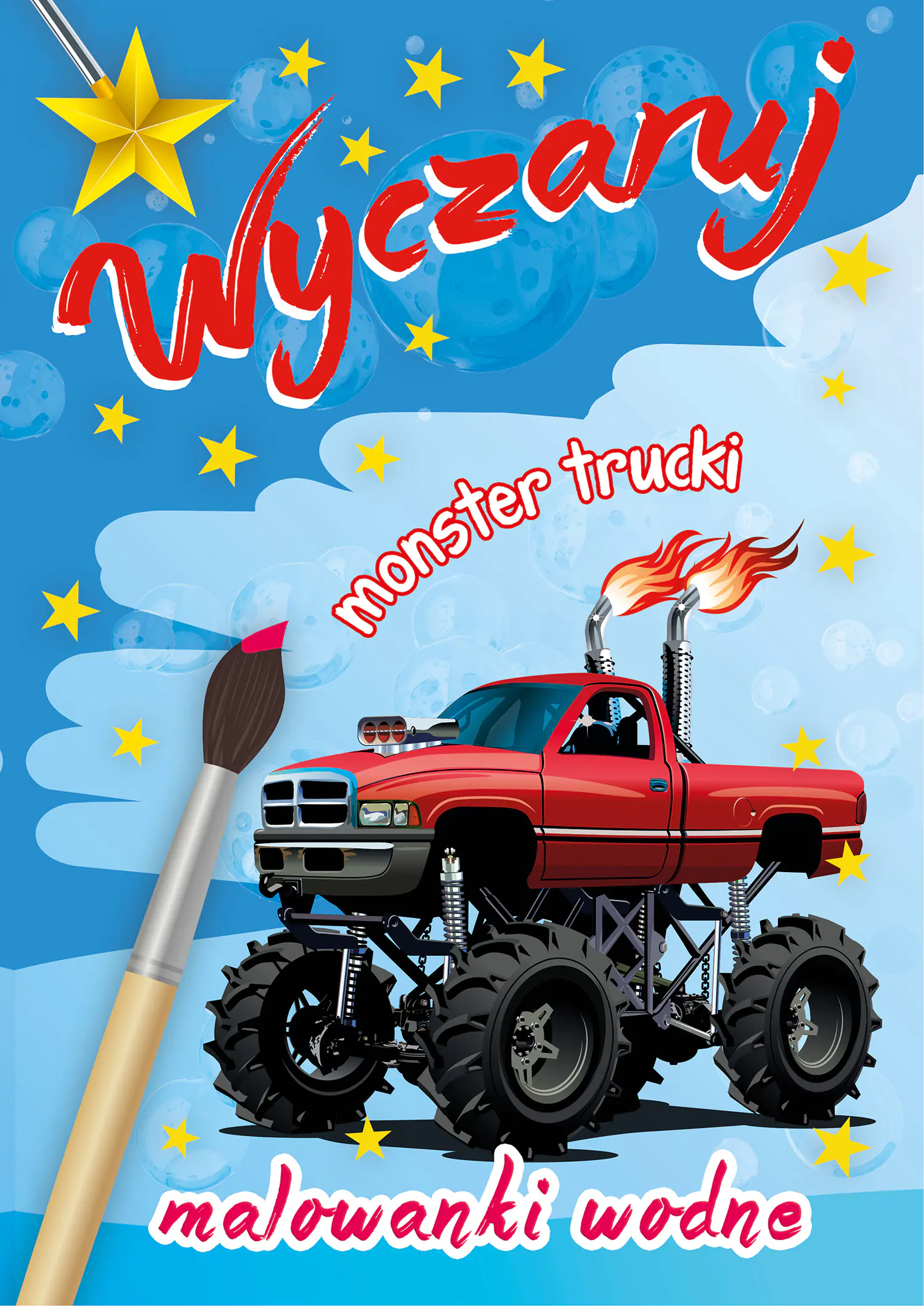 Książka - Skrzat, Malowanka wodna, A4, wyczaruj Monster Trucki, 158126