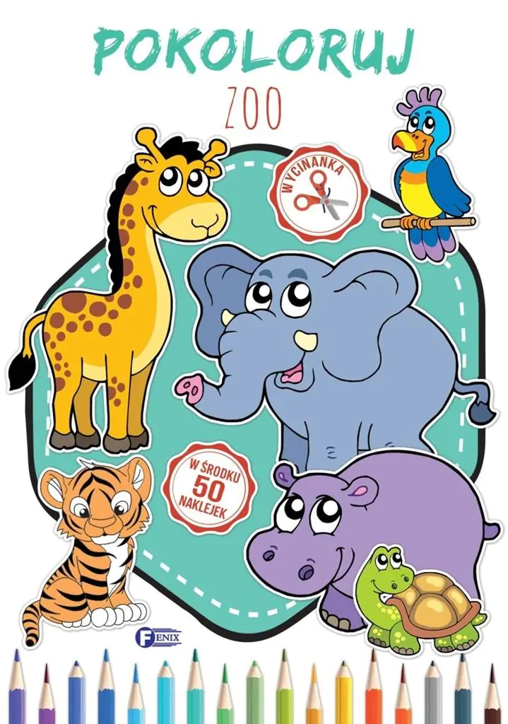 Książka - Pokoloruj zoo