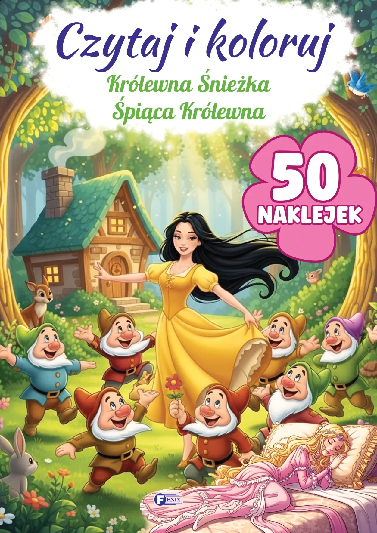 Książka - Królewna Śnieżka / Śpiąca Królewna. Czytaj i koloruj