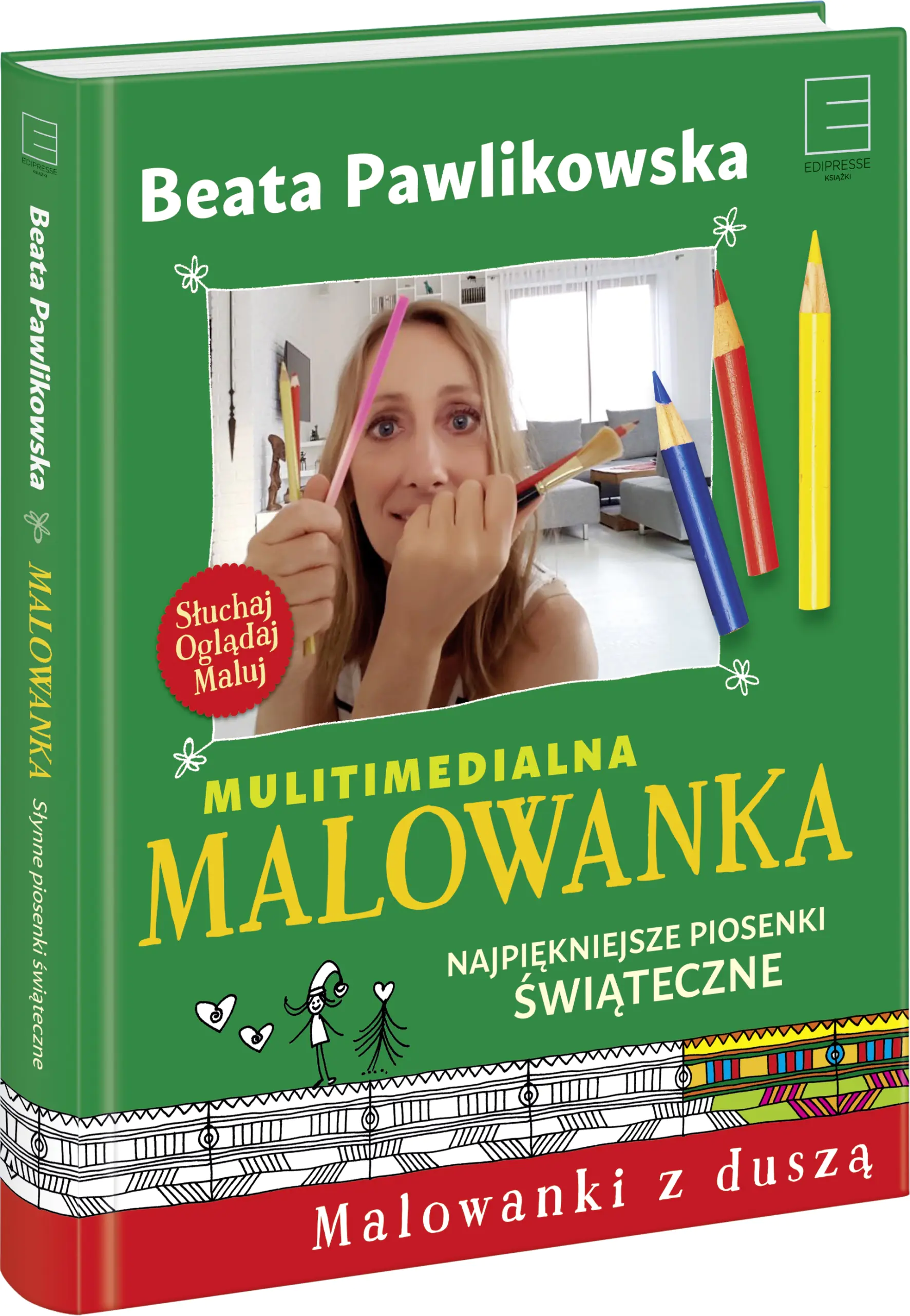 Książka - Malowanki z duszą. Multimedialna malowanka. Najpiękniejsze piosenki świąteczne