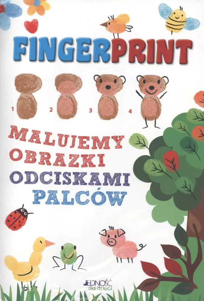Książka - Fingerprint. Malujemy obrazki odciskami palców. Zestaw do malowania